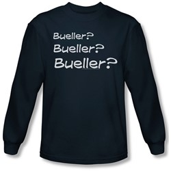 Ferris Buellers Day Off - Mens Bueller? Long Sleeve Shirt In Navy