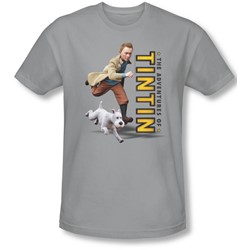Tintin - Mens Come On Snowy T-Shirt In Silver