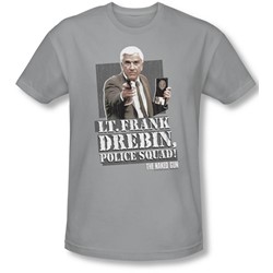 Naked Gun - Mens Fran Drebin T-Shirt In Silver