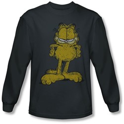 Garfield - Mens Big Ol' Cat Long Sleeve Shirt In Charcoal