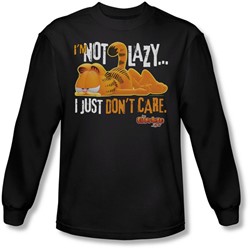 Garfield - Mens Not Lazy Long Sleeve Shirt In Black