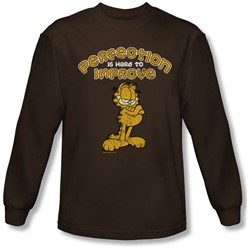 Garfield - Mens Perfect Long Sleeve Shirt In Coffee