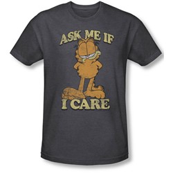 Garfield - Mens Ask Me T-Shirt In Charcoal