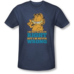 Garfield - Mens Never Wrong T-Shirt In Navy