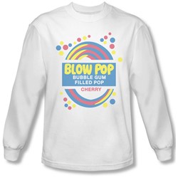 Tootsie Roll - Mens Blow Pop Label Long Sleeve Shirt In White