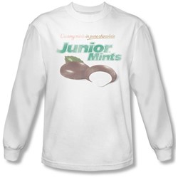 Tootsie Roll - Mens Junior Mints Logo Long Sleeve Shirt In White