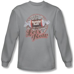 Tootsie Roll - Mens Let'S Roll! Long Sleeve Shirt In Silver