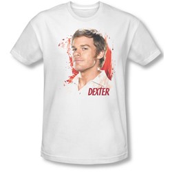 Dexter - Mens Blood Splatter T-Shirt In White