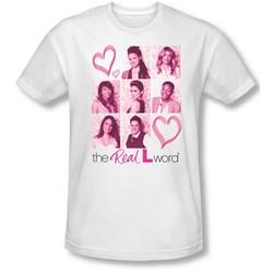 The Real L Word - Mens Hearts T-Shirt In White