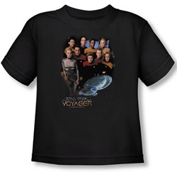 Star Trek - Toddler Voyager Crew T-Shirt In Black
