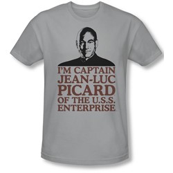 Star Trek - Mens I'M Captain T-Shirt In Silver