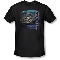 Star Trek - Mens Enterprise Nx 01 T-Shirt In Black