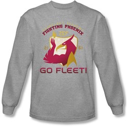 Star Trek - Mens Fighting Phoenix Long Sleeve Shirt In Heather