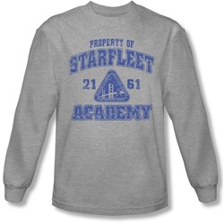 Star Trek - Mens Old School Long Sleeve Shirt In Heather
