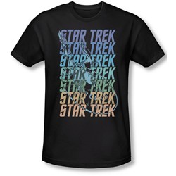Star Trek - Mens Multi Logo Enterprise T-Shirt In Black