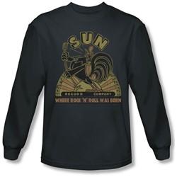 Sun - Mens Sun Rooster Long Sleeve Shirt In Charcoal