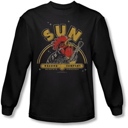 Sun - Mens Rocking Rooster Long Sleeve Shirt In Black