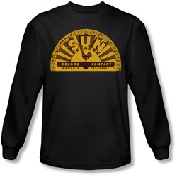 Sun - Mens Traditional Logo Long Sleeve Shirt In Black