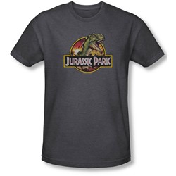 Jurassic Park - Mens Retro Rex T-Shirt In Charcoal