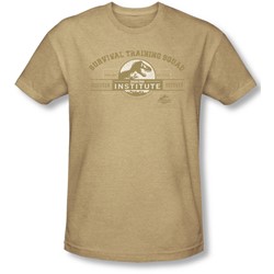 Jurassic Park - Mens Survival Training Squad T-Shirt In Sand