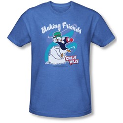 Chilly Willy - Mens Making Friends T-Shirt In Royal