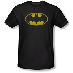 Batman - Mens Washed Bat Logo T-Shirt In Black