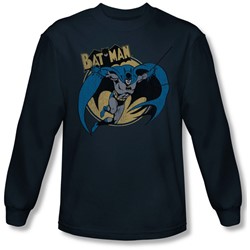Batman - Mens Through The Night Long Sleeve Shirt In Navy