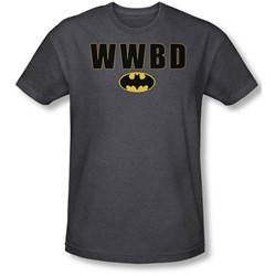 Batman - Mens Wwbd Logo T-Shirt In Charcoal