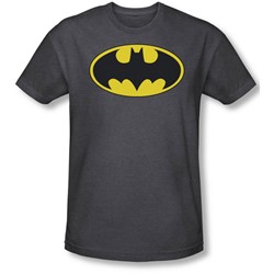 Batman - Mens Classic Bat Logo T-Shirt In Charcoal