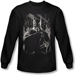 Batman - Mens Detective 821 Cover Long Sleeve Shirt In Black