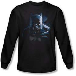 Batman - Mens Don'T Mess With The Bat Long Sleeve Shirt In Black