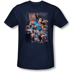 Superman - Mens Action Comics #1 T-Shirt In Navy