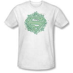 Superman - Mens Ornate Shield T-Shirt In White