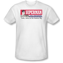 Superman - Mens Superman For President T-Shirt In White