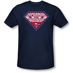 Superman - Mens Superman For President T-Shirt In Navy