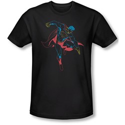 Superman - Mens Neon Superman T-Shirt In Black