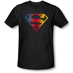 Superman - Mens Gradient Superman Logo T-Shirt In Black