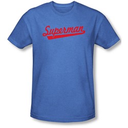 Superman - Mens S Tail T-Shirt In Royal