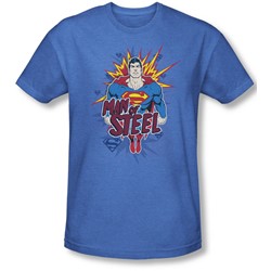 Superman - Mens Steel Pop T-Shirt In Royal