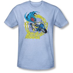 Dc Comics - Mens Batgirl Motorcycle T-Shirt In Light Blue
