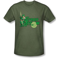 Dc Comics - Mens Green Arrow T-Shirt In Military Green
