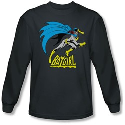Dc Comics - Mens Batgirl Is Hot Long Sleeve Shirt In Charcoal