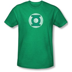 Dc Comics - Mens Gl Logo Distressed T-Shirt In Kelly Green