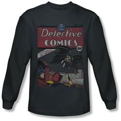 Dc Comics - Mens Detective #27 Distressed Long Sleeve Shirt In Charcoal