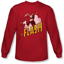 Dc Comics - Mens The Flash Long Sleeve Shirt In Red