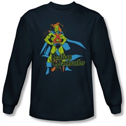 Dc Comics - Mens Martian Manhunter Long Sleeve Shirt In Navy