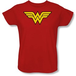 Dc Comics - Womens Wonder Woman Logo T-Shirt In Red