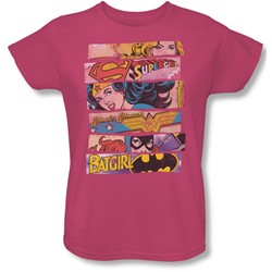 Dc Comics - Womens Three Of A Kind T-Shirt In Hot Pink