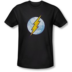 Dc Comics - Mens Flash Neon Distress Logo T-Shirt In Black