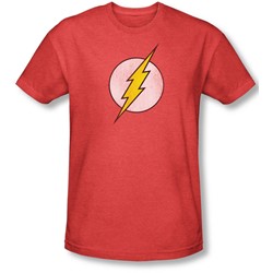 Dc Comics - Mens Flash Logo Distressed T-Shirt In Red